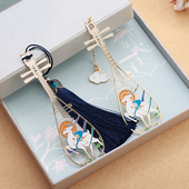 月色白兔琵琶语文创金属书签中国风学生小清新文艺教师节礼物