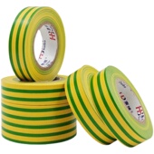 惠博PVC地线标识胶带黄绿双色电工胶布600V防水电气绝缘胶10 20米