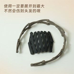 可折叠伸缩发箍女旅行便携带洗脸短发头箍高颅顶复古发卡头饰多色