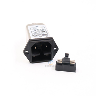 10A CW2A T10A 带保险丝220V EMI单级单相电源滤波器净化器插座式