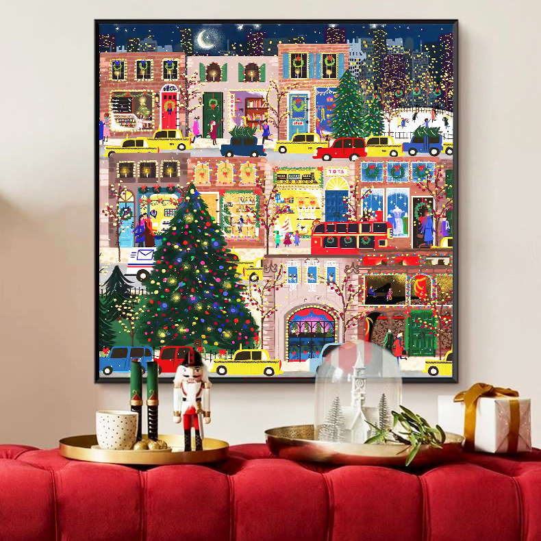 砖石画2025新款5d圣诞礼物满钻十字绣客厅卧室通卡通风景水钻贴画,居家布艺,钻石绣,淘宝优惠券,粉丝福利购,淘宝优惠卷