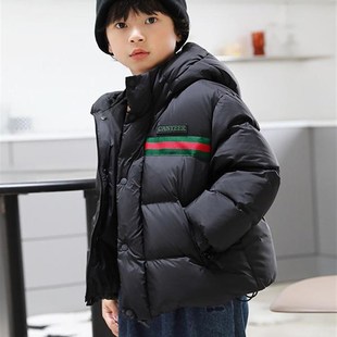 亲子小中大童装 儿童羽绒服男童短款 90绒冬季 新款 23863 2024冬季