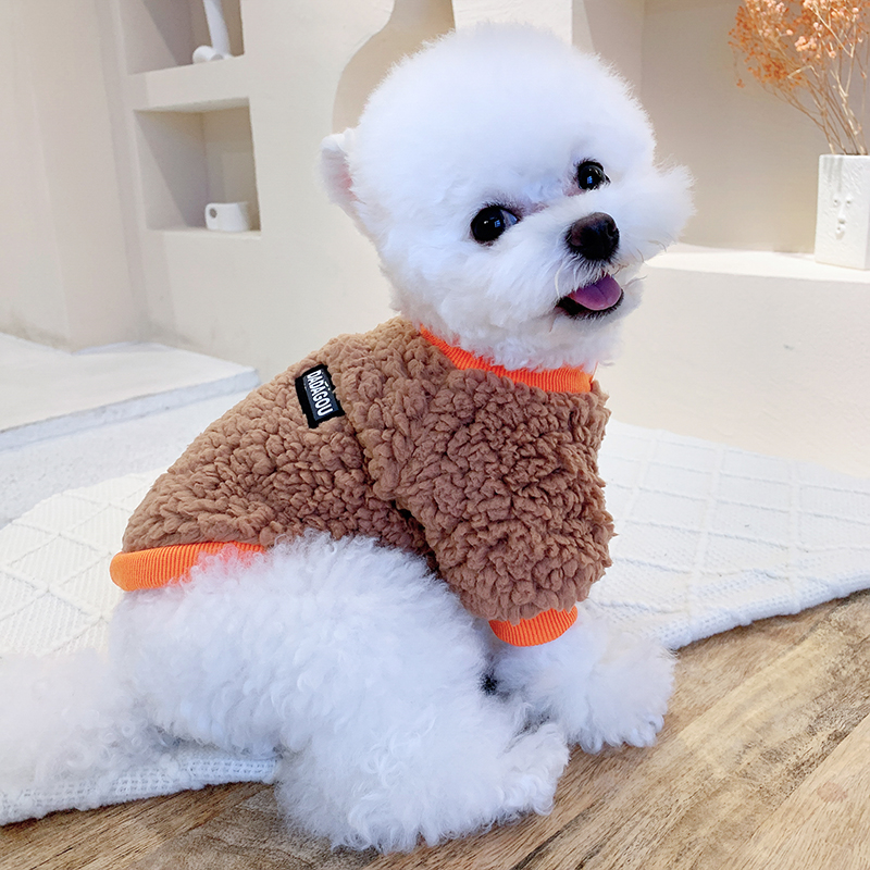 双面绒糖果秋冬绒衣宠物小狗狗泰迪博美雪纳瑞比熊衣服小型犬秋装