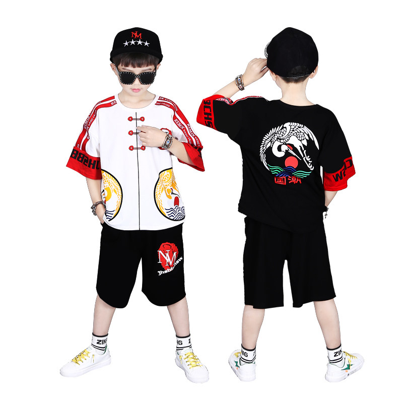 汉服男童民族服装夏季演出服唐服复古国潮儿童中国风夏装学生国学