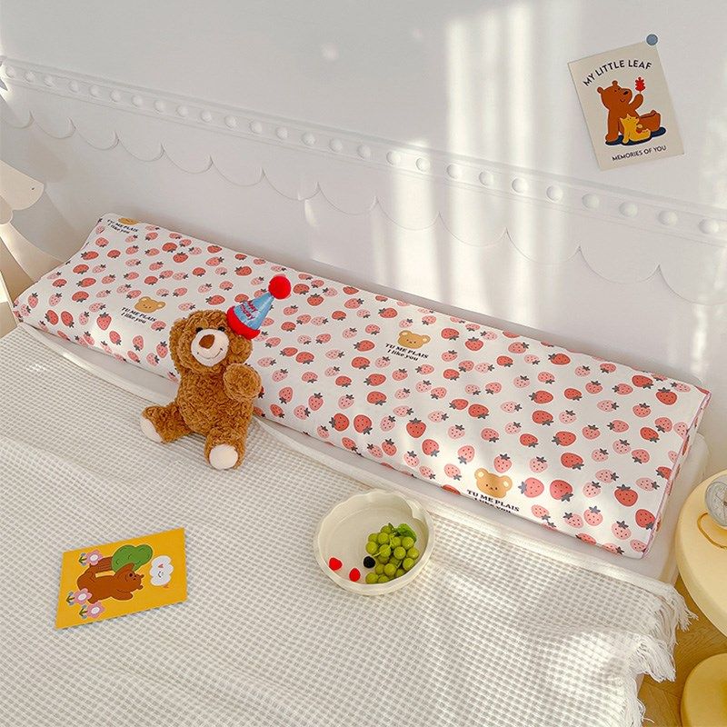 全棉高低乳胶枕专用纯棉长枕套双人波浪长款枕头套1.2m1.5米1米5