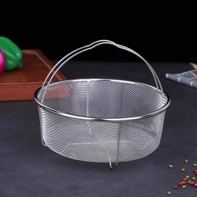 不锈钢多功能密孔沥水洗菜篮蒸格蒸笼电饭锅米汤分离隔水蒸架蒸屉