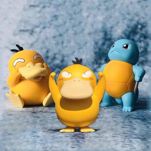 宠物小精灵加油鸭傲娇杰尼龟滑稽可达鸭卡拉手办车载模型摆件礼物