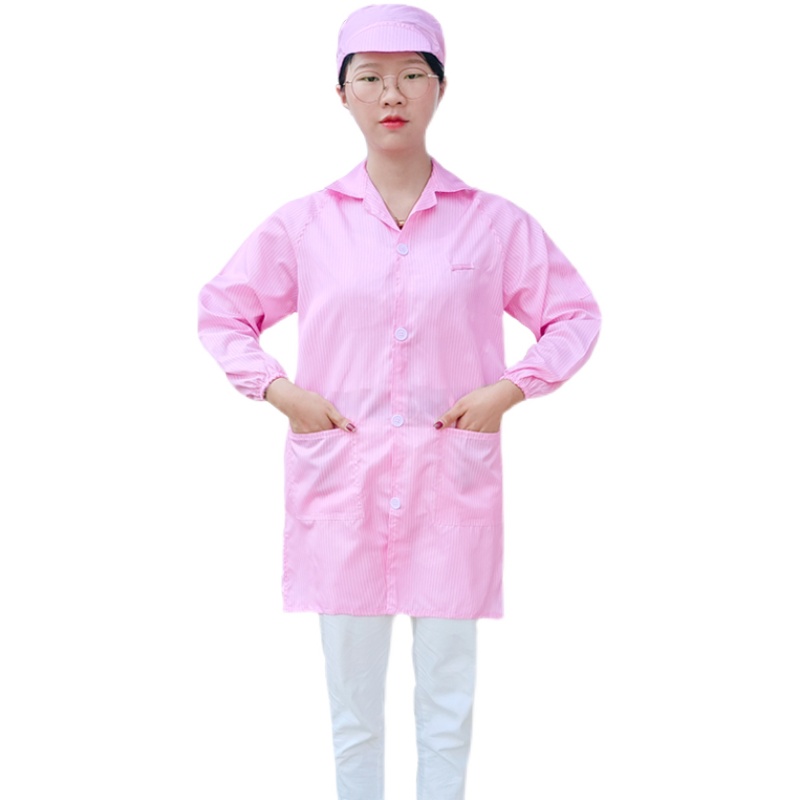 无尘服大褂男橙色白色长款静电衣服工作服电子厂防护服防静电大褂