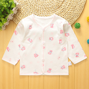 男女宝宝长袖 开衫 上衣0 1岁3 12个月 新生婴儿夏装 衣服纯棉薄款