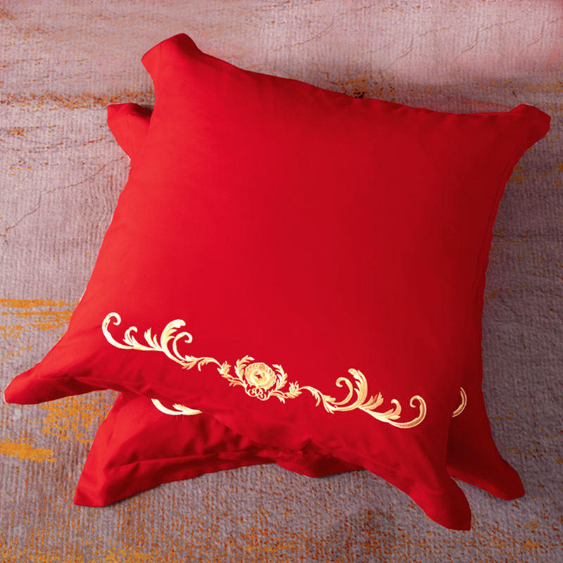 新婚庆四件组大红色结婚床单被套婚房喜被床上用品婚礼床单被套