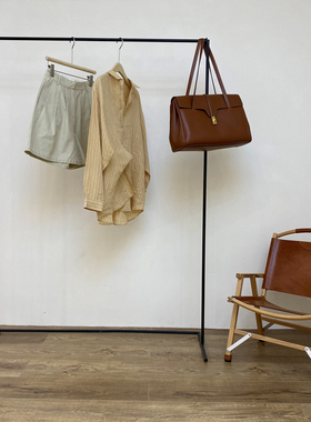 服装店展示架陈列架落地式实心黑色中岛架童装店挂衣杆女装店货架