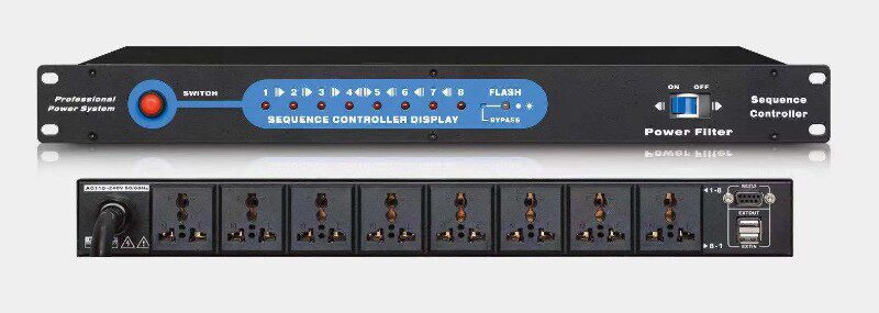 智能网络控制10路电源时序器8路顺序管理器电脑中控RS232串口