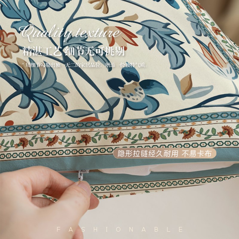 美式田园超大号抱枕客厅沙发靠背靠垫高级感靠枕可拆洗不含芯枕套