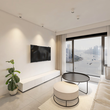 可圣照明 led明装射灯圆形防眩筒灯免打孔吸顶客厅无主灯圆形智能