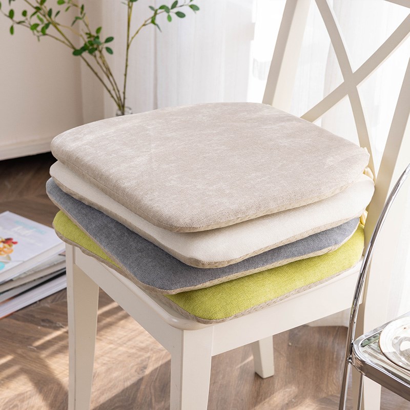 雪尼尔防滑椅子垫坐垫可拆洗餐椅垫四季通用马蹄形座垫屁垫定做