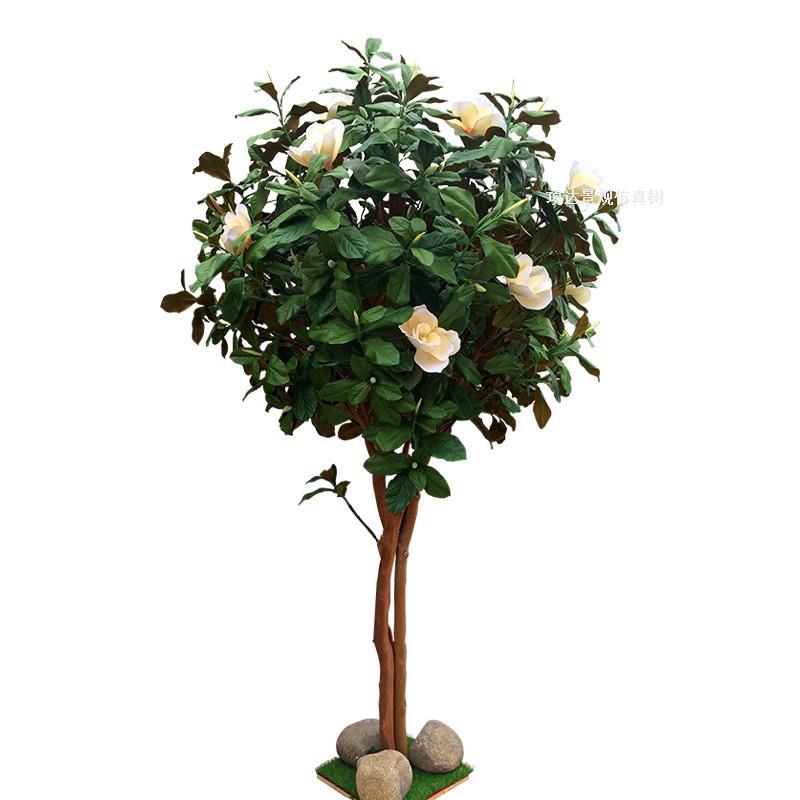 仿真广玉兰树假景观玉兰花婚庆样板房客厅落地花艺假树造型树