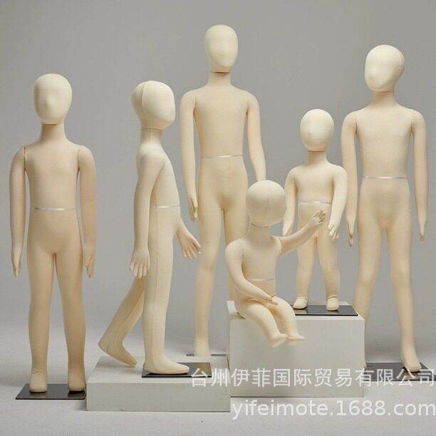 婴儿童模特展示架立体裁剪人台全身软体童模服装店橱窗小孩子道具