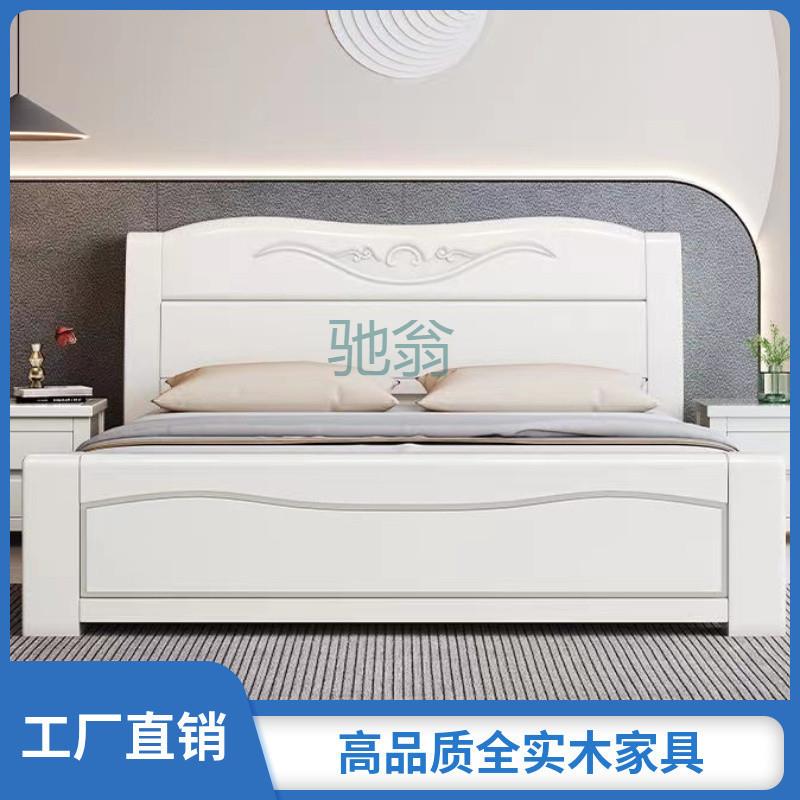 FN6中式实木床1.8米双人床家用1.5米单人储物1.2米床