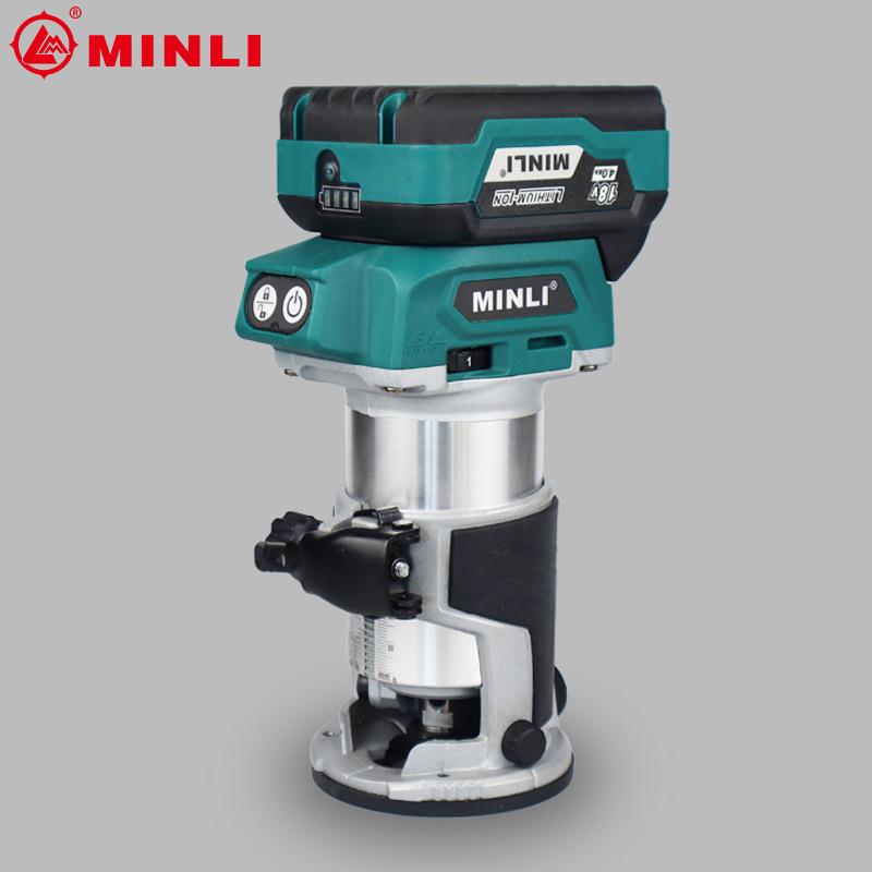 闽立直销无刷锂电修边机多功能开槽工具修边挖孔雕刻机小锣机