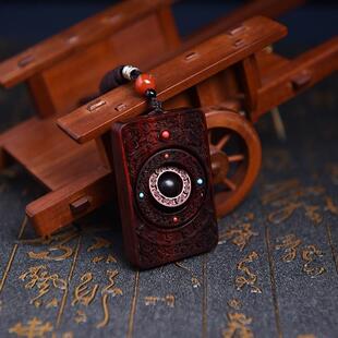 天然雷击时来运转吊牌枣木平安无事吉祥护身牌雕刻牌手把件汽车挂