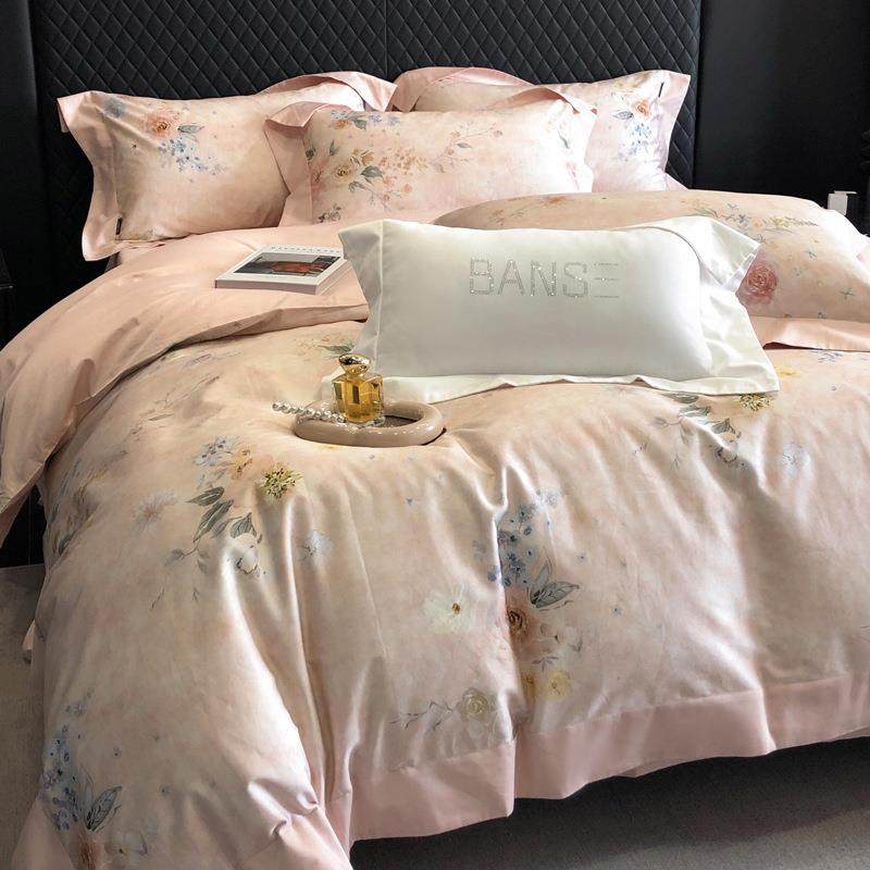 美式100支匹马棉四件套纯棉数码印花全棉被套床单长绒棉床上用品4