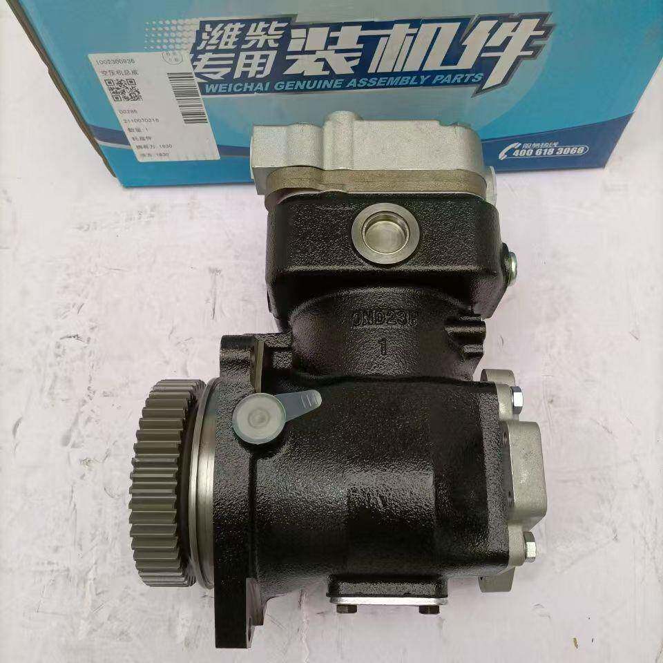 适用于重汽潍柴重卡WP8空压机总成1002300936打气泵