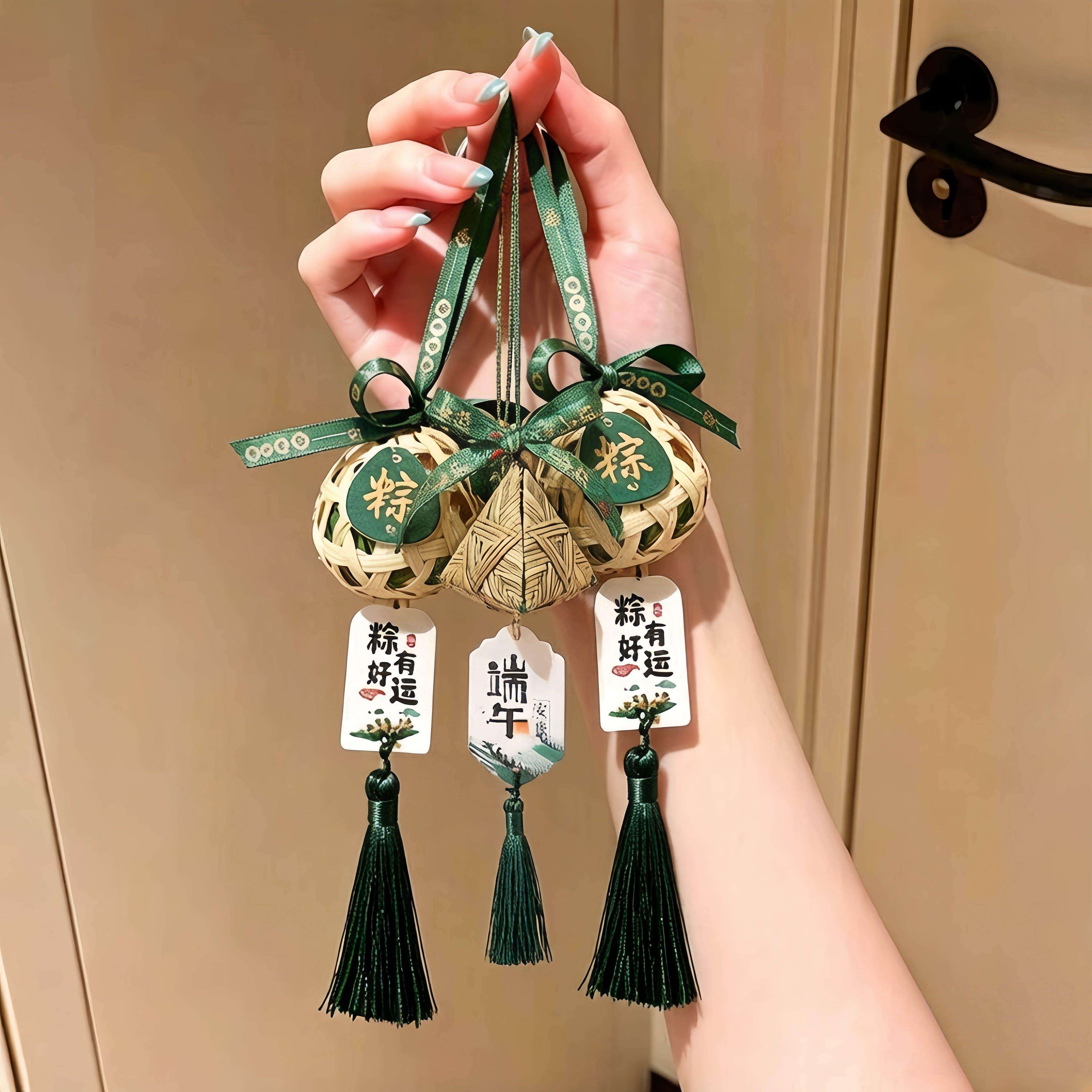 端午艾草门挂diy材料香包香囊艾草花束挂饰手工入户门装饰送人挂