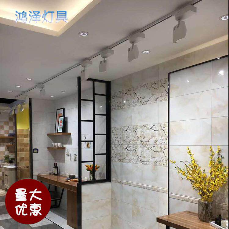 铲灯轨道灯led20W30W瓷砖展厅射灯散光偏光洗墙窗帘店铺led导轨灯