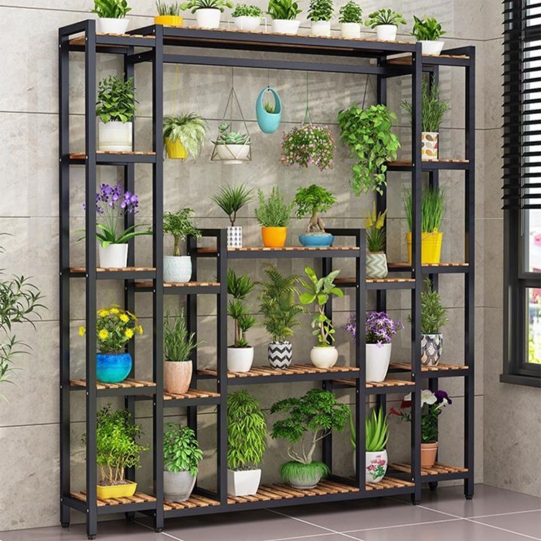不锈钢2025年新款花架阳台家用客厅花盆置物架简易多层组合花架子