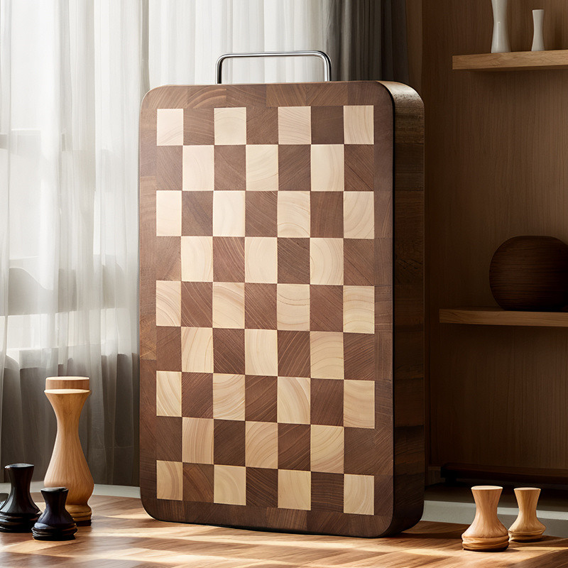 koziwa棋盘格菜板抗菌防霉家用日本实木切菜板砧板案板砍剁不
