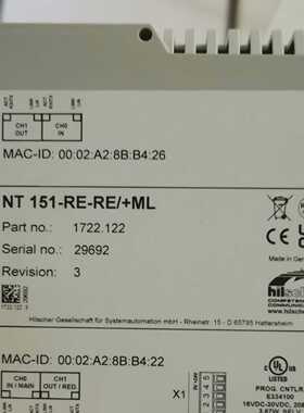 (询价)Hilscher赫优讯 NT151-RE-RE/+ML，