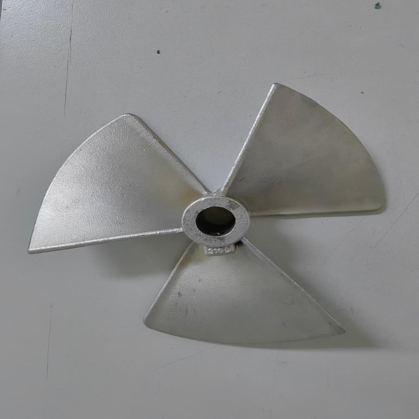 316L拌叶轮叶片，三叶桨，轴15mm   搅拌机用，整体3【鑫鑫商