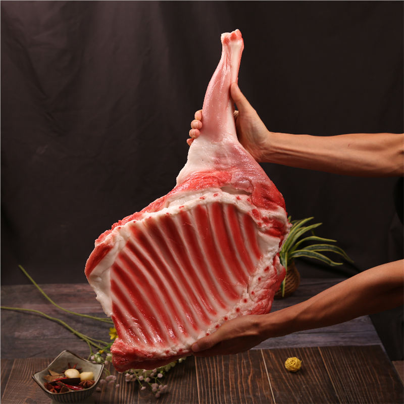 仿真猪肉模型生肉道具五花肉食物羊肉摆件展厅橱窗冷柜用假猪头