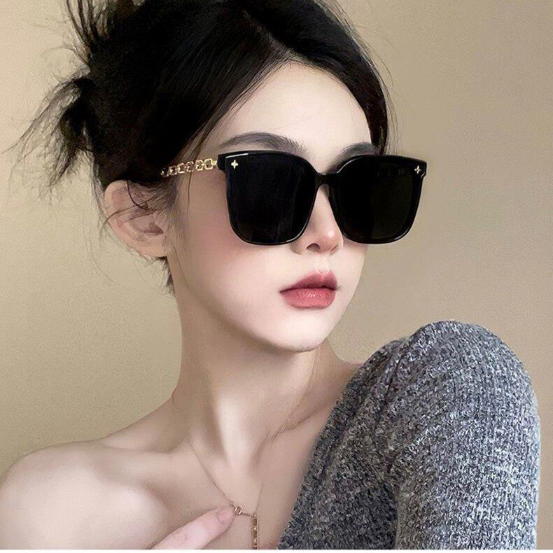 气质网红时尚复古方框墨镜女款辣妹眼睛方框百搭黑色潮流街拍个性