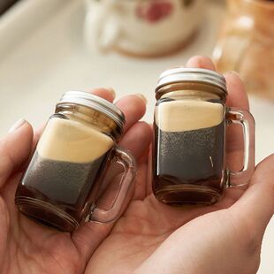 迷你咖啡浓缩液分装瓶密封罐玻璃水杯小酒瓶样储存罐随行便携