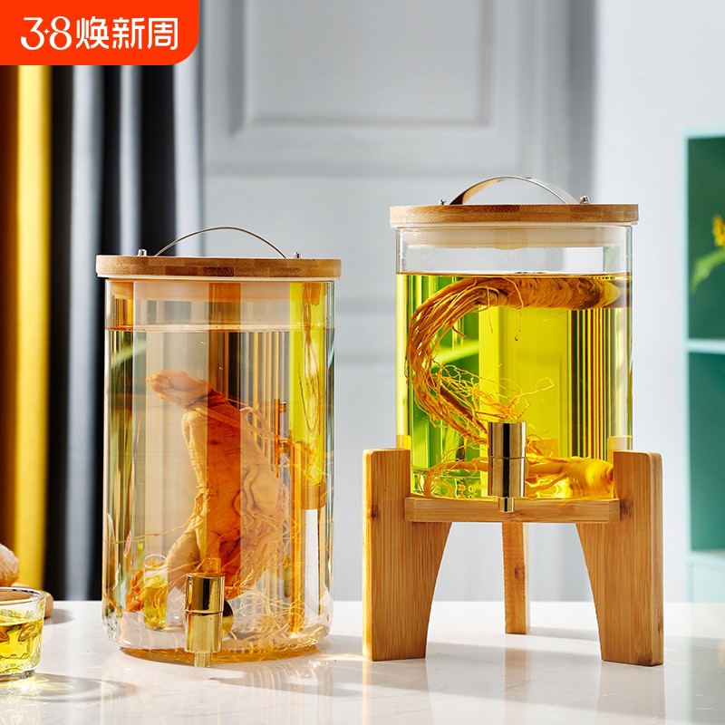 泡酒玻璃瓶带龙头酒坛子酒桶酒缸药酒罐专用酒瓶水龙头食级密封
