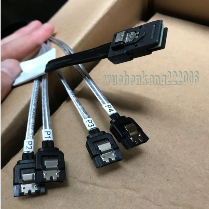 **安费诺反接反向mini sas 8087 to 4*sata主板6G数据线一分四