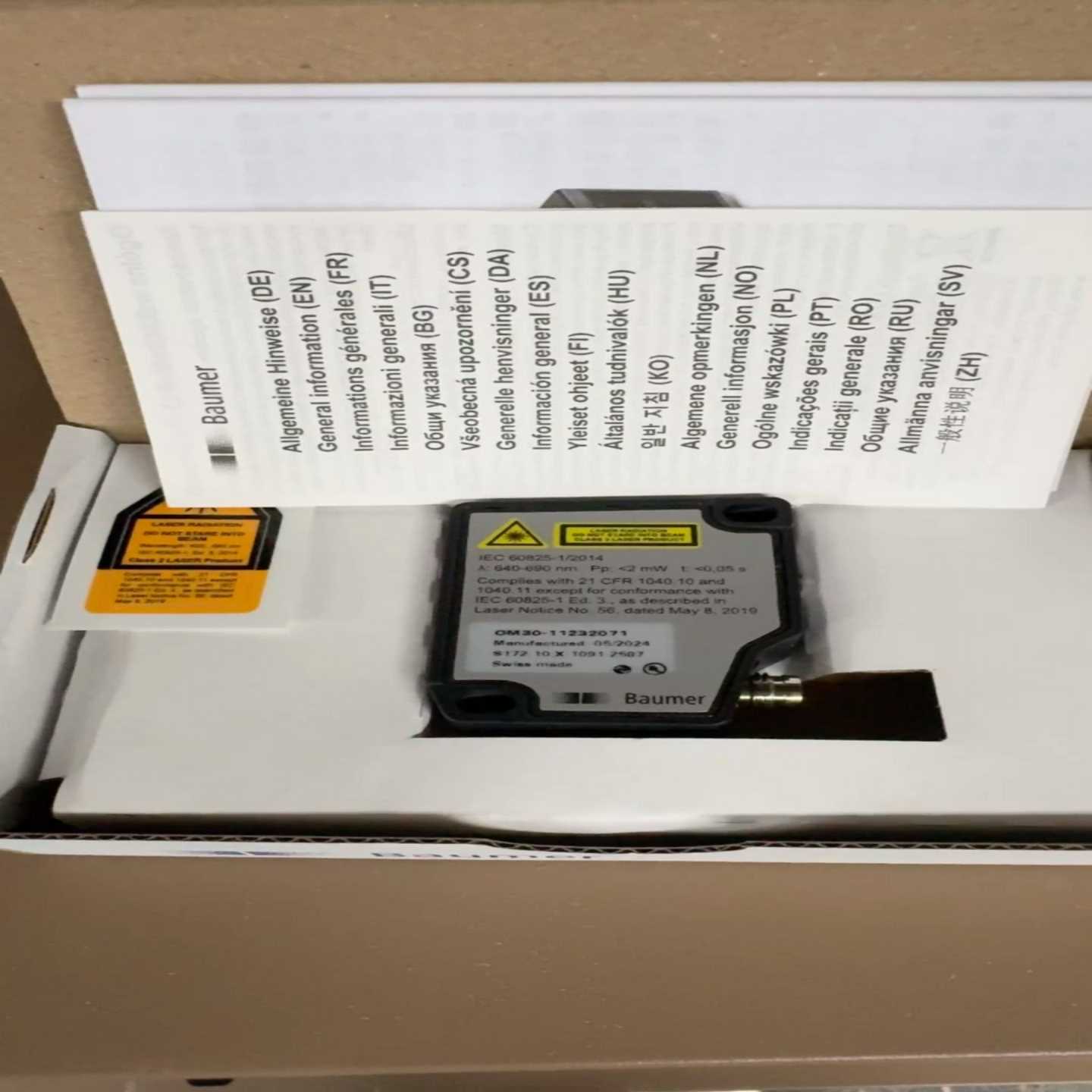 Baumer堡盟传感器，型号OM30-P0550.HV.YI询价