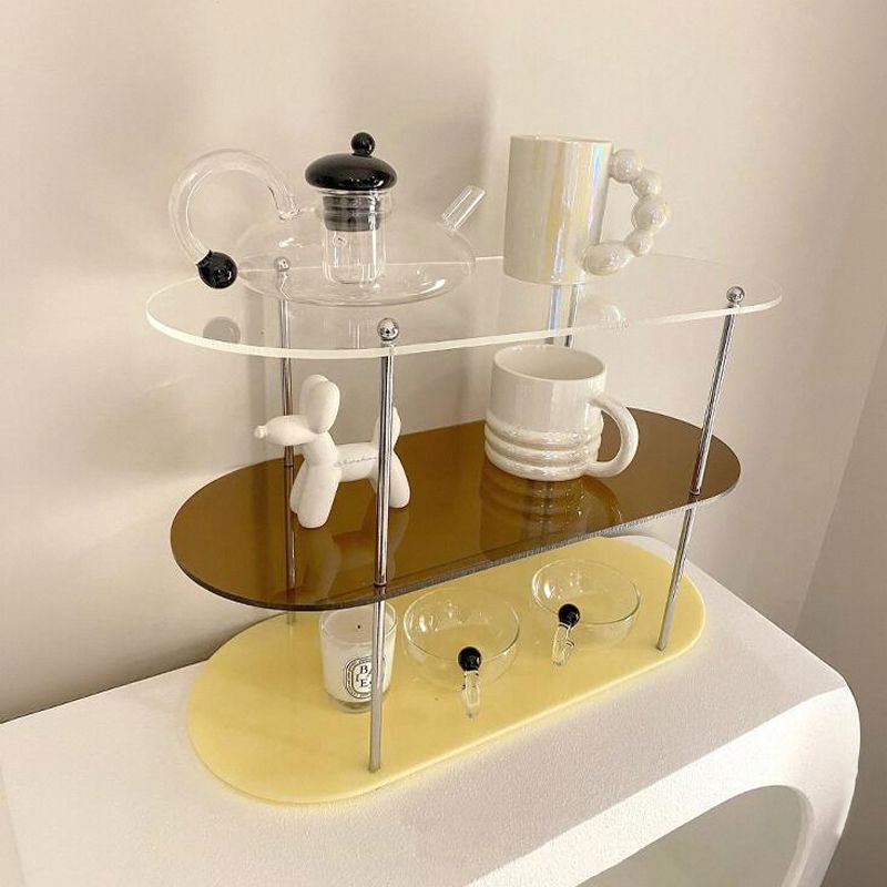亚克力香水置物架多层桌面化妆护肤水杯杯架收纳阶梯整理展