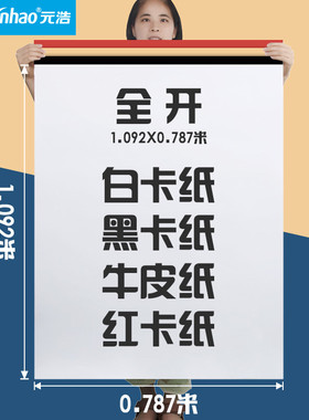 大张全开荷兰白卡纸黑色卡纸牛皮纸红色大卡纸白色加厚2开A2 1K对