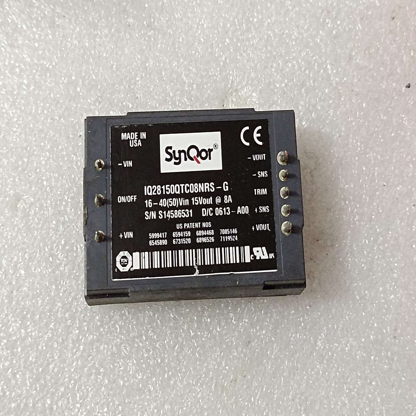 lQ28150QTC08NRS-G  Synqor电源模块~询价