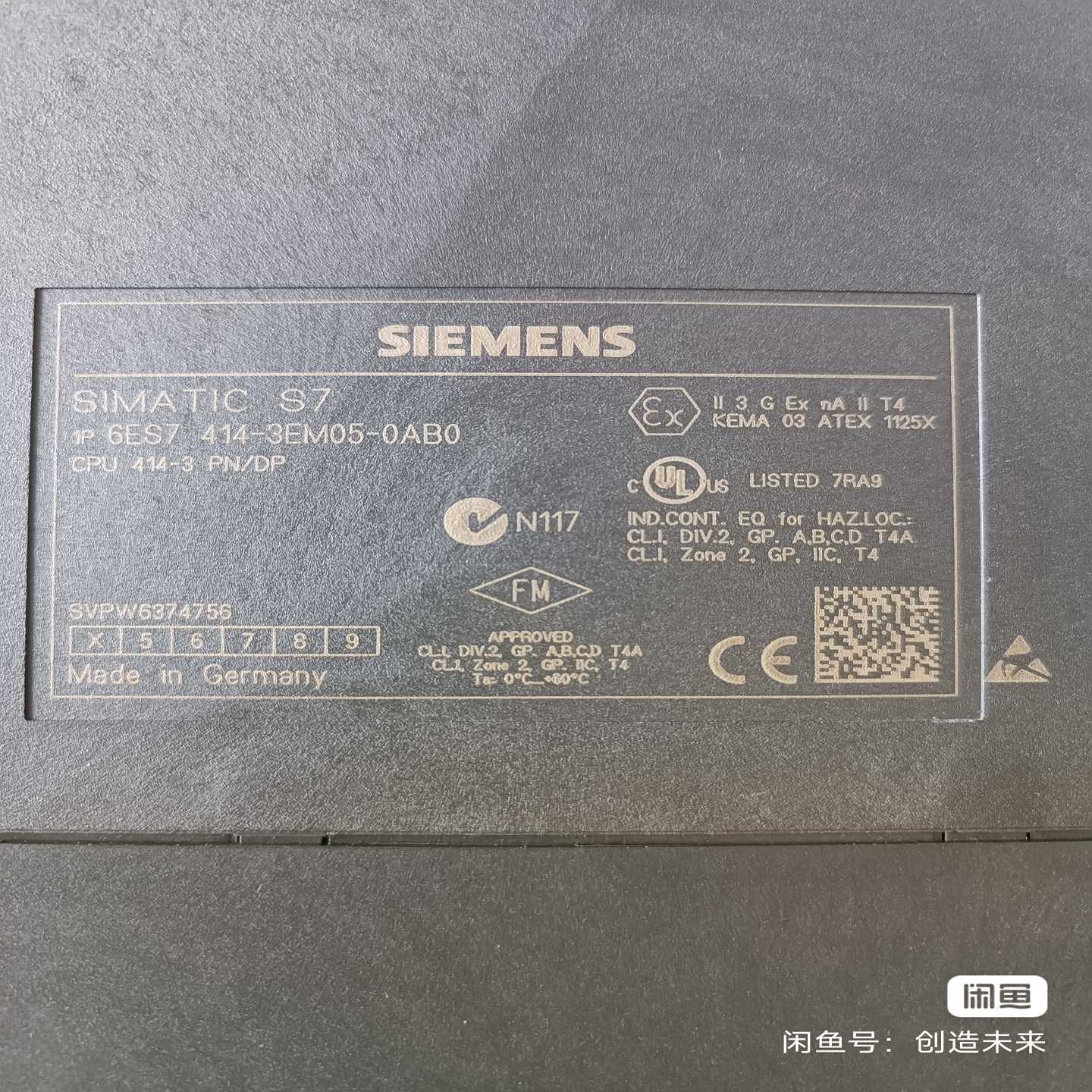 询价~6ES7 414-3EM05-0AB0图为实物。版本号