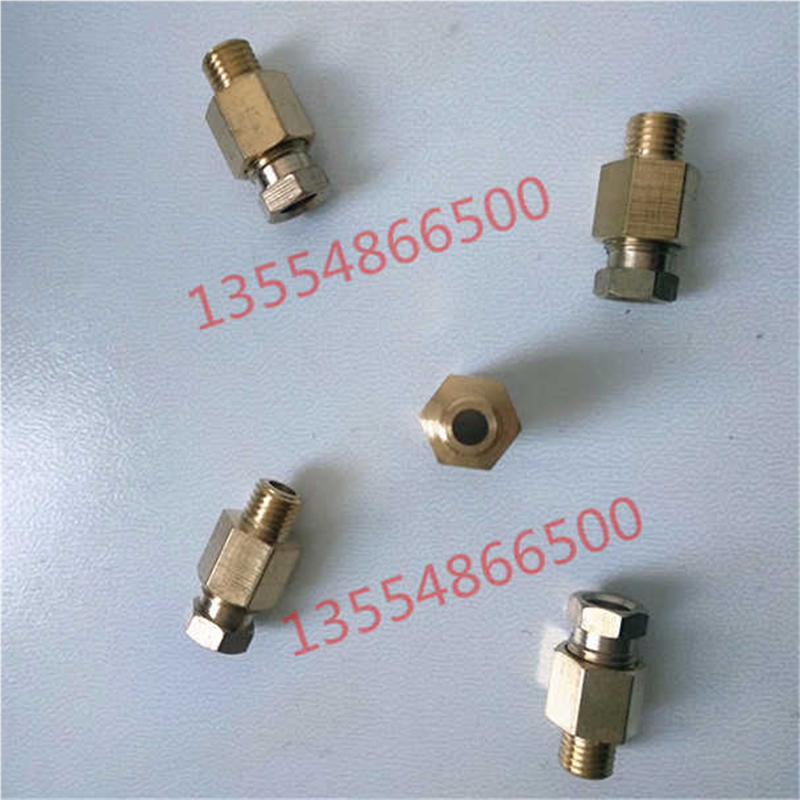 滑块油管接头  铜管尼龙管油嘴接头 内卡直通PD-608 ø6外牙