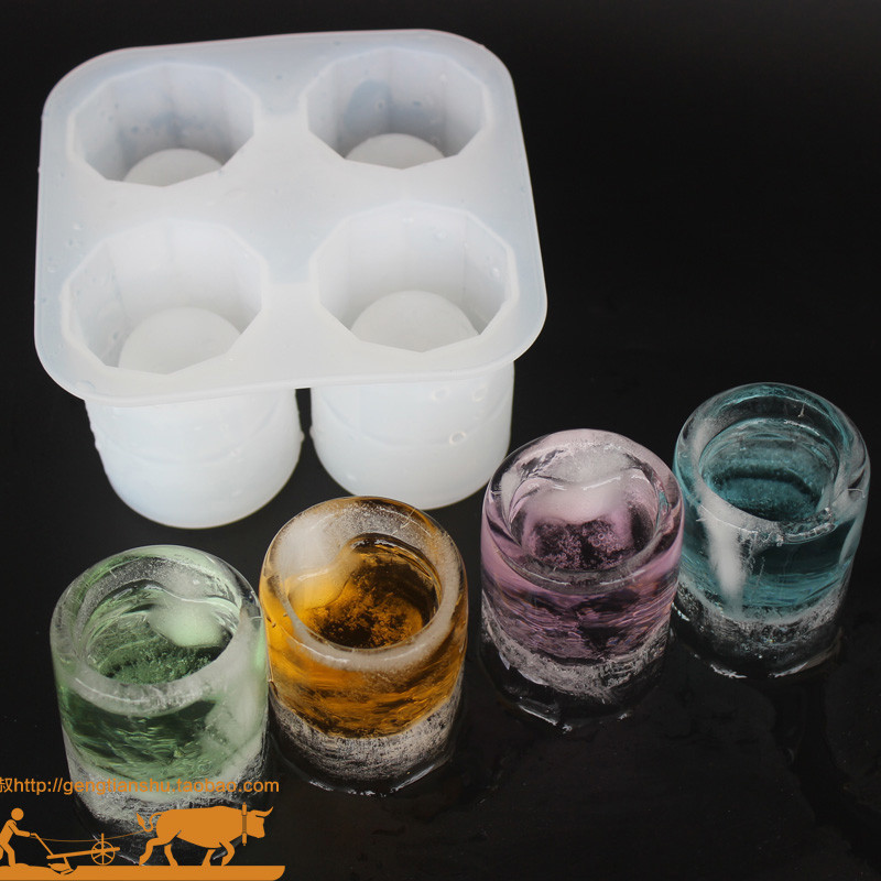 创意网红硅胶冰杯模具可以吃的杯子兑酒冰块冰格抖音炸弹酒杯