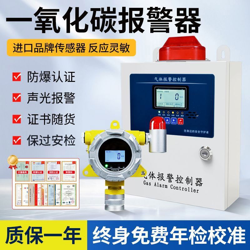 工业一氧化碳报警器气体泄漏探测煤气锅炉房CO浓度防爆检测仪