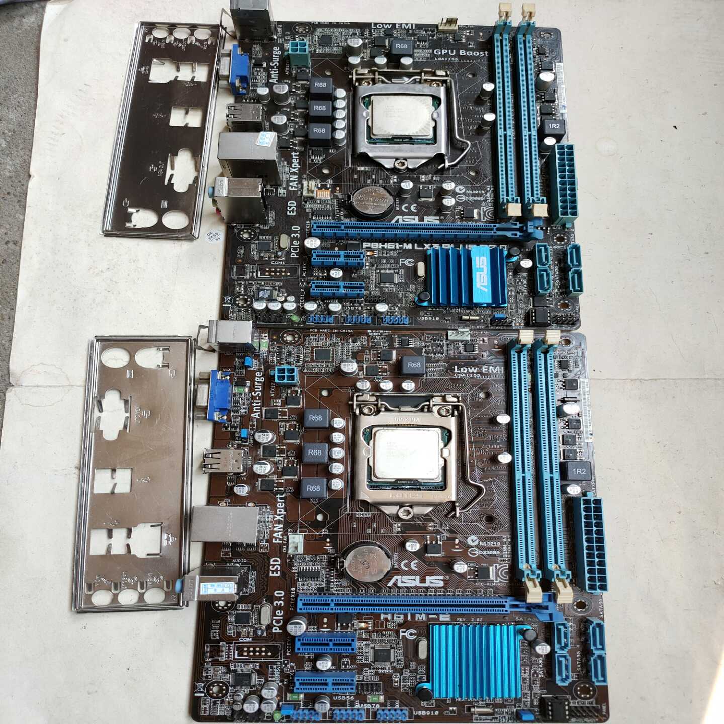 议价拆机2套华硕H61主板+ⅰ3-2100Cpu套装!品像如图,