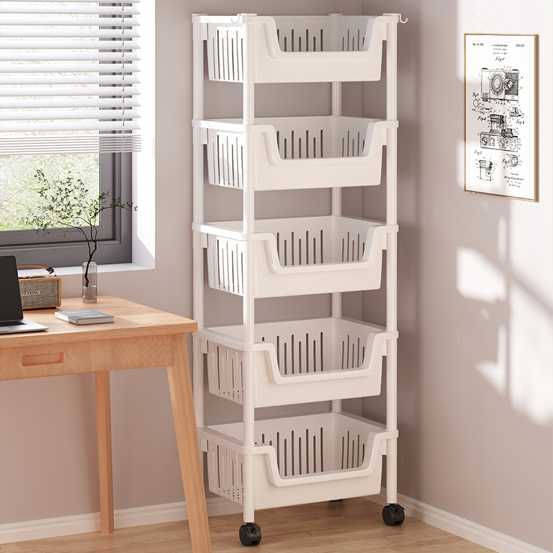 书架落地置物架儿童阅读家用桌旁靠墙客厅简易多层玩具收纳架书柜