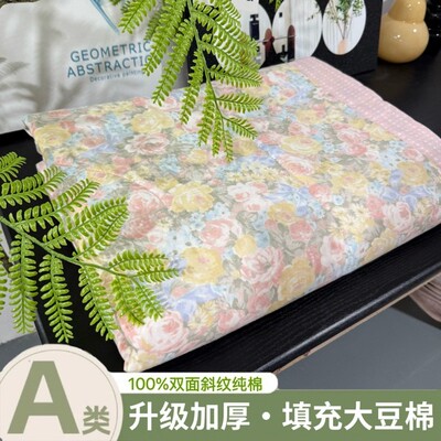 双人-纯棉夏被（加厚不加价-大豆棉）碎花全棉夏凉被空调被可机洗