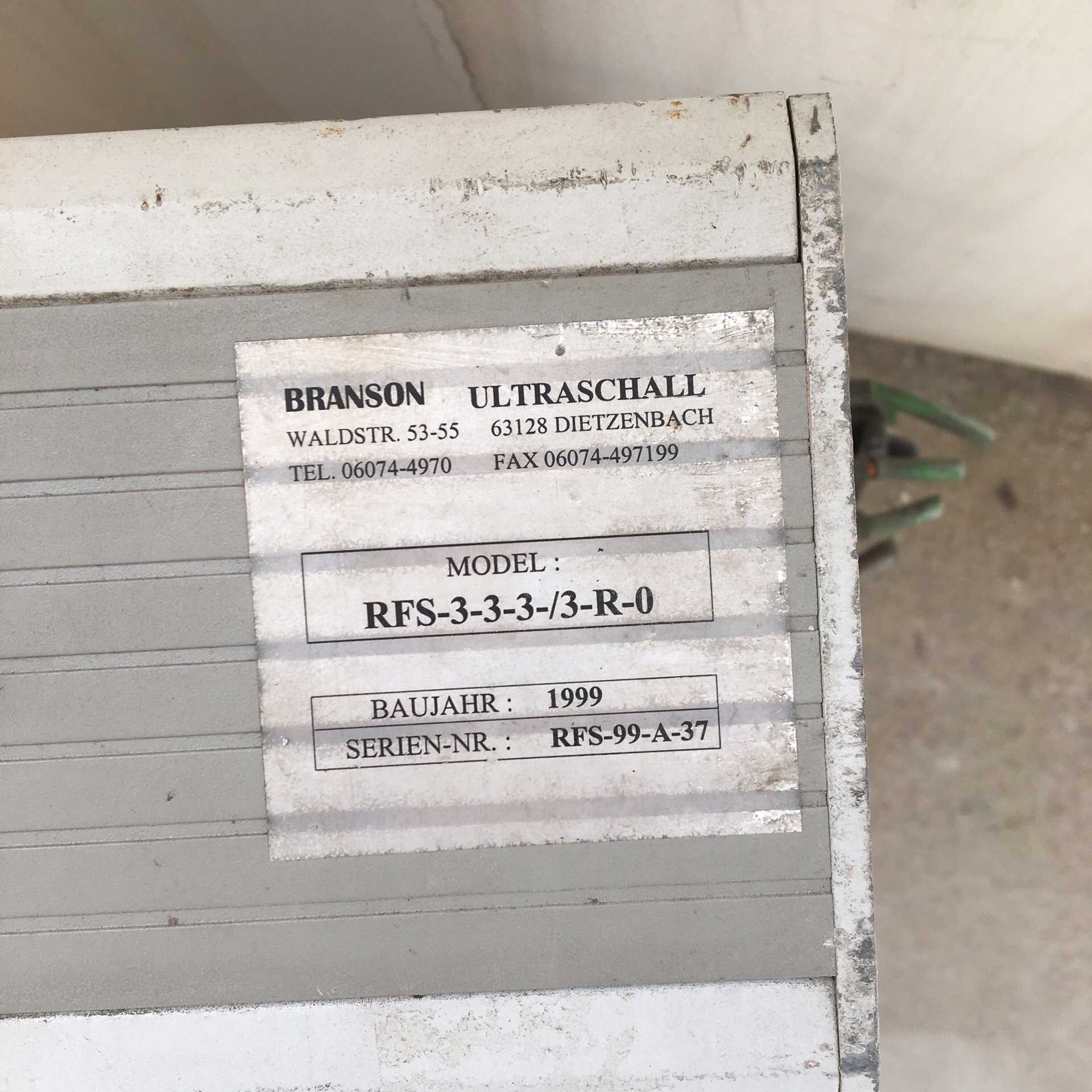 议~BRANSON必能信 RFS-3-3-3-/3-R-0