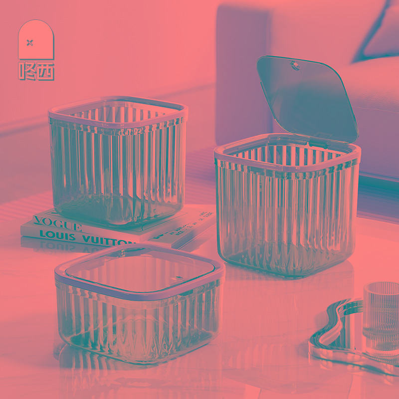 咚西桌面垃圾桶家用厨房台面餐桌可爱小号卧室床头轻奢高颜值